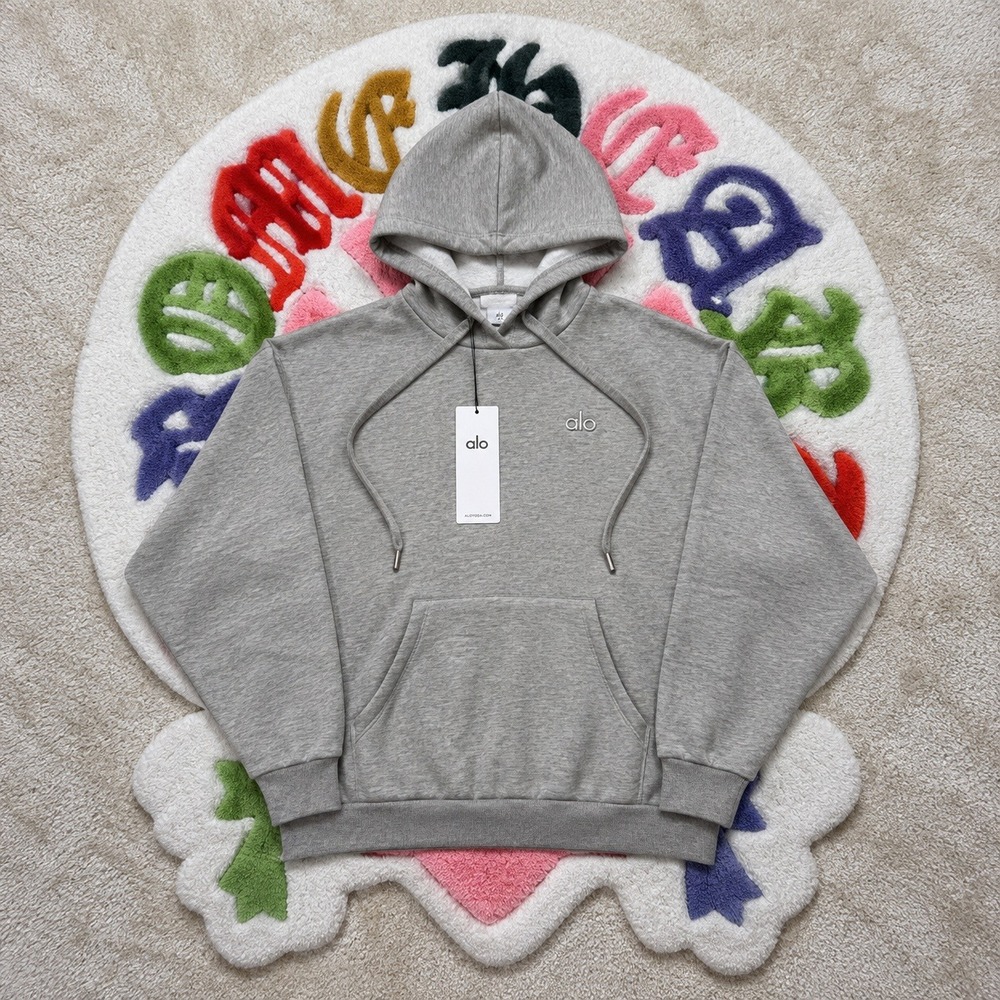 Alo Yoga Accolade Hoodie & Straight Leg Sweatpants Set Grey Small NWT - Picture 2 of 6